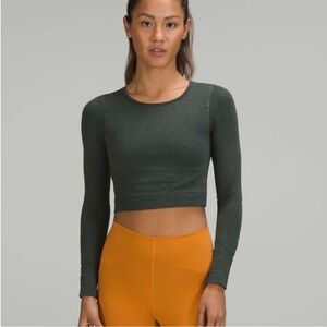 Lululemon Ebb to Street Long Sleeve in Smoked Spruce